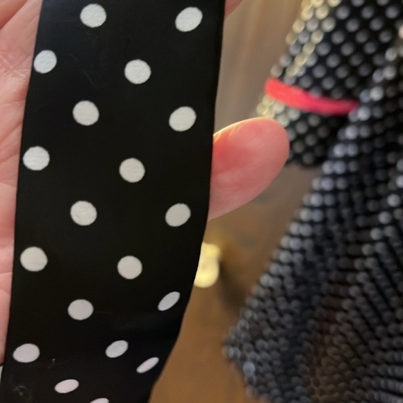 Apt 9 silky appearance black robe with white polka dots. Detached belt. Small - Picture 3 of 6